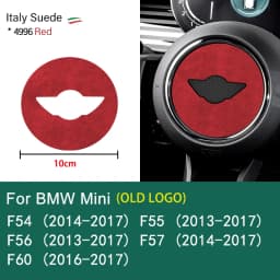 Super Suede For Mini Cooper F54 F55 F56 F57 F60 R55 R56 R57 R58 R59 R60 R61 Flannel Car Steering Wheel Center Cover Trim Sticker