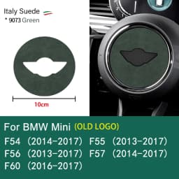 Super Suede For Mini Cooper F54 F55 F56 F57 F60 R55 R56 R57 R58 R59 R60 R61 Flannel Car Steering Wheel Center Cover Trim Sticker