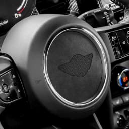 Super Suede For Mini Cooper F54 F55 F56 F57 F60 R55 R56 R57 R58 R59 R60 R61 Flannel Car Steering Wheel Center Cover Trim Sticker