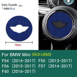 Super Suede For Mini Cooper F54 F55 F56 F57 F60 R55 R56 R57 R58 R59 R60 R61 Flannel Car Steering Wheel Center Cover Trim Sticker