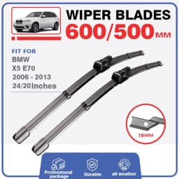 Front Rear Wiper Blades Set For BMW X5 E70 2006-2013 Windshield Windscreen 24"+20"+15" xDrive 35d 40d Car Accessories Cover 2011