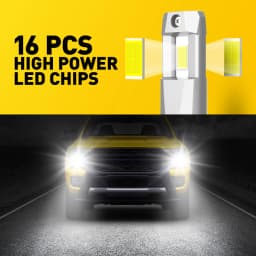 2Pcs AUXITO M3S H8 H11 LED Headlight Bulb Canbus Super Bright with 16-CSP Chips Hb3 9005 LED Lights for Car 20000LM 80W 2024 NEW