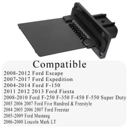 HVAC Blower Motor Resistor For Ford F-150 250 350 450 Expedition Fiesta Mustang YH-1715 3F2Z-18591-AA 4P1361 NEW