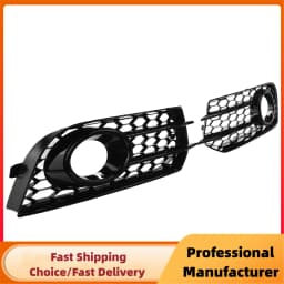 Car Front Bumper Fog Lamp Grille For AUDI A1 8X 2010 2011 2012 2013 2014 1pair Honeycomb Mesh Fog Light Grill Cover