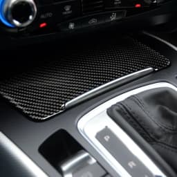 For Audi A4 B8 A5 Q5 Central Control Storage Box Panel Cover Sticker Real Carbon Fiber Car Interior Accessories