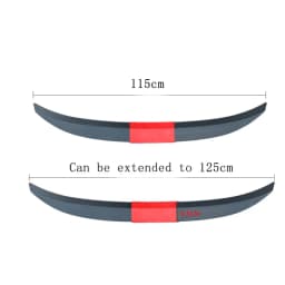 3PCS universal Car Spoiler ABS Trunk Tail Rear Wing Spoiler 115-125cm Adjustable For Most Car