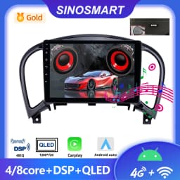 SINOSMART Android GPS for Juke F15 2010–2019 with OEM 7" High Version Screen | Support BOSE Rockford 360 Cam CarPlay AndroidAut