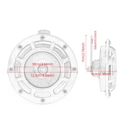 2pcs/set Universal Hella Super Loud Compact Electric Blast Tone Air Horn Kit 12V 115DB For Motorcycle Car