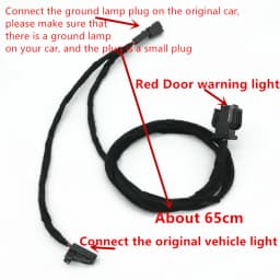 Car Door Light Red Door Warning Lights Halogen Lamp Wiring Harness for Audi A1 A2 A3 A4 B8 B9 A5 A6 C7 C8 A7 A8 Q3 Q5 Q7 TT RS