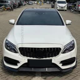 GT Style Front Bumper Grille Grill For Mercedes Benz C W205 C205 Coupe S205 C43 2014-2021 like C180 C200 C250 C300 C260 Tuning