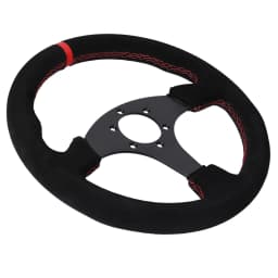 330mm Flat Steering Wheel Suede Aluminum Frame 13 Inch Drift Racing Pc Game Steering Wheel Universal