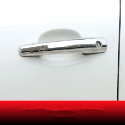 For Peugeot 208 2012-2019 Black Carbon Fiber Chrome Car Door Handle Cover Trim Sticker Styling Auto Accessories