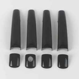 For Peugeot 208 2012-2019 Black Carbon Fiber Chrome Car Door Handle Cover Trim Sticker Styling Auto Accessories