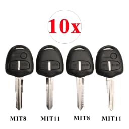 jingyuqin 10pcs/lot Remote Key Shell Case 2 Buttons For Mitsubishi Outlander Grandis Pajero Lancer Car fob Housing