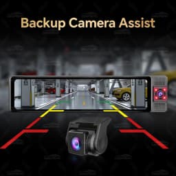 OBDPEAK 3 Camera Dash Cam 4K Car DVR Front Inside Rear 1080P GPS Tracking Night Vision Video Registrator Dashcam Parking Monitor