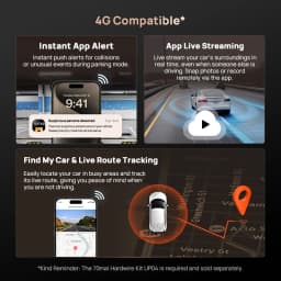 70mai Dash Cam A810S Front 4K Rear 1080P Support 4G Module GPS & ADAS Night Vision Supercapacitor Car DVR 70mai A810S