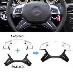 Upgraded Car Steering Wheel Cover Trim Outer Panel For Mercedes Benz C E M ML GL GLS G Class W204 W212 W166 W463 A0994640513
