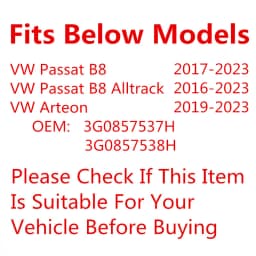 Side Mirror Cover For VW Passat B8 2017-2023 Alltrack 2016-2023 Arteon 2019-2023 Rearview Mirror Housing Automotive Accessories