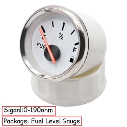 100-500mm Stainless Steel Marine Fuel Level Gauge Sensor Fit Boat Car Fuel Level Gauge Meter 0-190 ohm with Red Backlight 9-32V