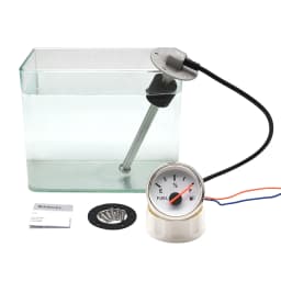 100-500mm Stainless Steel Marine Fuel Level Gauge Sensor Fit Boat Car Fuel Level Gauge Meter 0-190 ohm with Red Backlight 9-32V