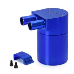 Baffled Billet Aluminum Oil Catch Tank/Can Round Can Reservoir Turbo Oil Catch can/ Can Catch for BMW/VW/AUDI 19MM Barb VR-TK60