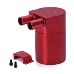 Baffled Billet Aluminum Oil Catch Tank/Can Round Can Reservoir Turbo Oil Catch can/ Can Catch for BMW/VW/AUDI 19MM Barb VR-TK60