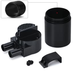 Baffled Billet Aluminum Oil Catch Tank/Can Round Can Reservoir Turbo Oil Catch can/ Can Catch for BMW/VW/AUDI 19MM Barb VR-TK60