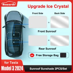 Sun Shade For Tesla Model 3 Highland 2019-2026 Side Window Privacy Sunshade Skylight Blind Sunroof Shading Net Front Windshield