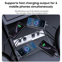 TESY For Tesla Model YL Y Launch Juniper 65W Central Control Type-C USB HUB Fast Charging Model 3 Highland Expansion Dock