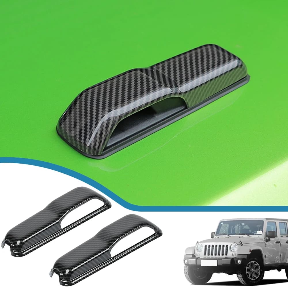 Car Front Engine Hood Hinge Decoration Cover Stickers Trim for Jeep Wrangler JL Gladiator JT 2018-2024 Auto Exterior Accessories