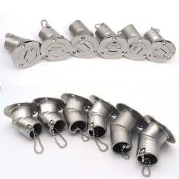 45 Degree 316 Stainless Steel Deck Filler Key Cap GAS DIESEL FUEL WASTE WATER 38mm 50mm Deck Filler Caps for Marine Boat