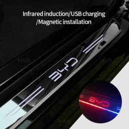 Customized For BYD Atto 3 EV yuan song han 2022 2023 Car Welcome Door illuminated Sill Light Logo Lamp LED Car Pedal Decoration