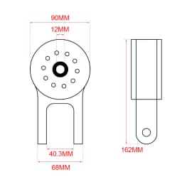 PQY - 85A Polyurethane T6061 Aluminum Rear Motor Mount For 13-18 Ford Focus ST 16-18 Focus RS 07-13 Mazda speed 3 PQY-TSB06