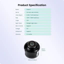 GreenYi AHD 1920x1080P Car Rear View Camera Full HD Night Vision 170° Fisheye Lens Vehicle Reversing Front Cam C828