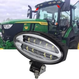 JALN7 LED Light Tractor Oval 6.7 Inch for Deere 45W Work Versatile Buhler Massey Ferguson Combines Cotton Picker off road use