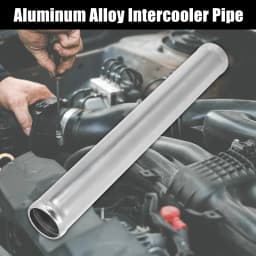X Autohaux Aluminum Alloy Intake Tube OD 38/45/51/63/76/89/102MM Intercooler Pipe Air Tube 0 45 Degrees 300mm Long for Auto Car