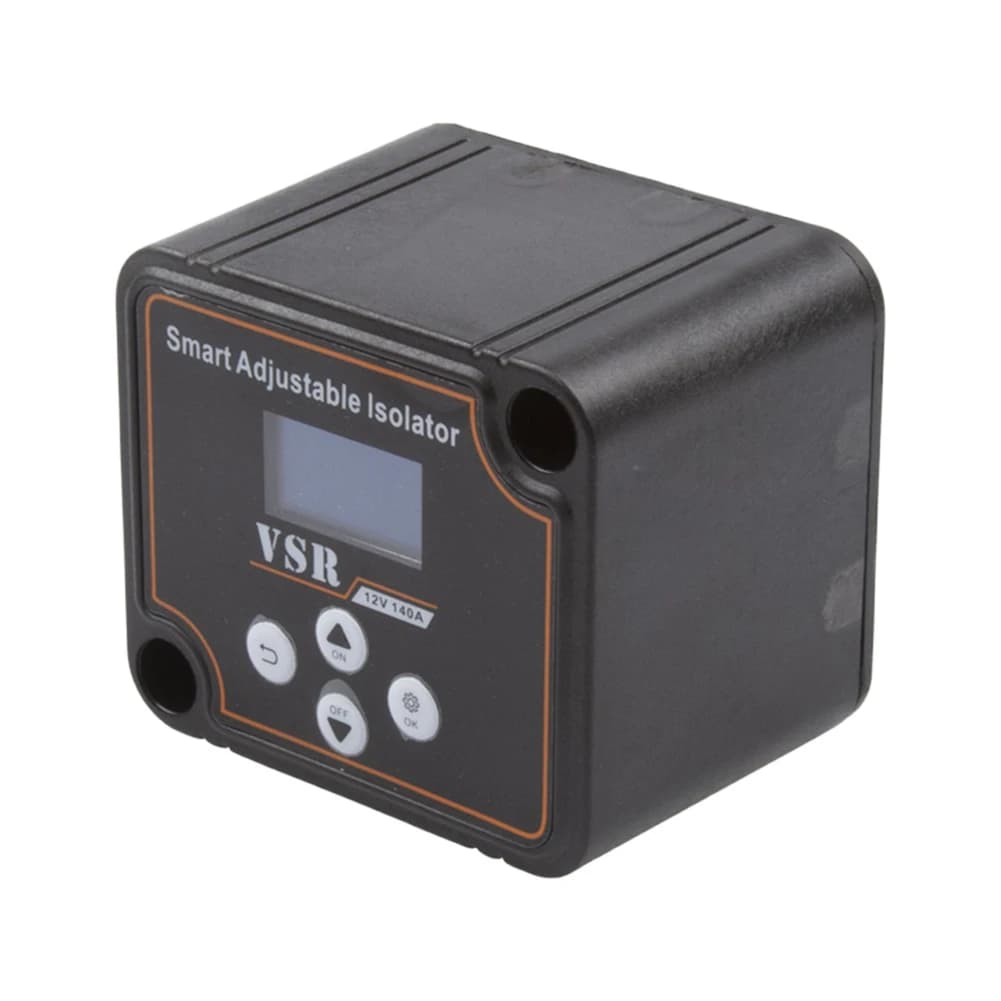 12V 140A Adjustable Dual Battery Isolator LCD Display Voltage Sensitive Split Charge Relay Voltage Setting VSR for Camper Car RV