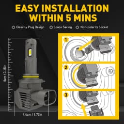 AUXITO 2Pcs 22000LM Super Bright H11 H8 H7 9005 HB3 LED Canbus No Error 360 Headlight Bulb Auto Lamp 9012 HIR2 LED Head Lights