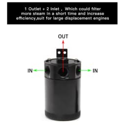Universal Car Racing Baffled Aluminum 2-Port/3-Port Oil Catch Can Tank Reservoir Separator