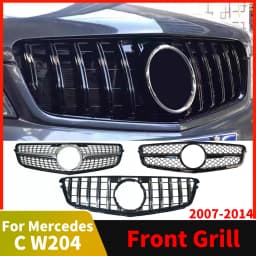 Perfect Match Front Bumper Grille Grill For Mercedes Benz C W204 C204 S204 2007-2014 C180 C200 C250 C300 AMG GT Diamond Tuning