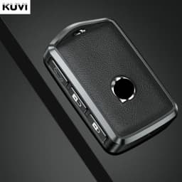 Metal Leather Car Remote Key Case Cover Shell For Volvo XC60 XC40 XC90 S90 V60 S60 V90 2010-2022 Holder Protector Fob Keychain