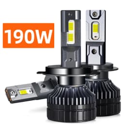 Powerful 190W Super Bright Car LED Headlight Bulbs H1 H7 H4 H11 H8 9005 HB3 9006 HB4 D2H D1S 6000K White Plug N Play Auto Lights