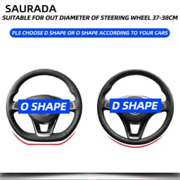 Car Steering Wheel Cover 38cm Leather D Shape For Golf Polo Jatta Passat K3 Suzuki Swift Nissan Rogue Mercedes AMG Accessories