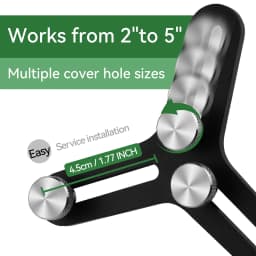 7075 Billet Aluminum Engine Piston Ring Squaring Tool Compatible for 2" to 5" Bore And Gap with 32 Blades Feeler Gauge Gap Measu