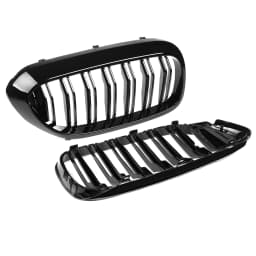 Glossy Black Car Front Kidney Grille Grill For BMW 5 Series M5 G30 G31 G38 520i 530i 540i 2017-2020 2-Slat Front Bumper Grill