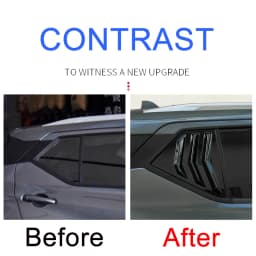 Rear Side Quarter Window Decorative Cover Sticker for Nissan Kicks Accessories 2017 2018 2019 2020 2021 2022 2023