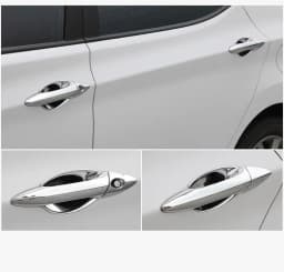 Funduoo Glossy Black Chrome Car Door Handle Cover Trim Stickers for Hyundai i30 2012 2013 2014 2015 2016 Styling Accessories
