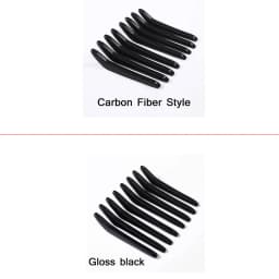 For 2016-2021 Maserati Levante ABS Carbon Fiber Car Styling Front Grille Trim Strip Car Exterior Trim Accessories 8-Piece Set