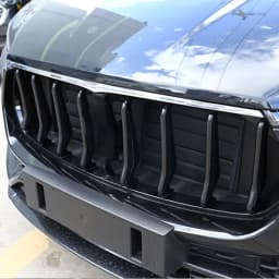 For 2016-2021 Maserati Levante ABS Carbon Fiber Car Styling Front Grille Trim Strip Car Exterior Trim Accessories 8-Piece Set