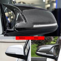 2015-M4-Look Carbon Fiber Replacement Door Mirror Cap Covers for BMW 1 2 3 4 Series F20 F22 F30 F31 F32 F34 F32 F33 F36 F87 E84